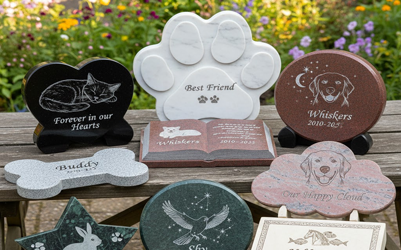 small memorial stones for graves